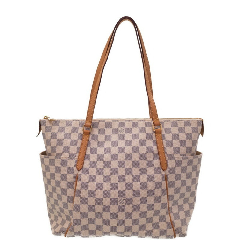 Louis Vuitton Totally MM Damier Azur Tote Bag White - Picture 1 of 9